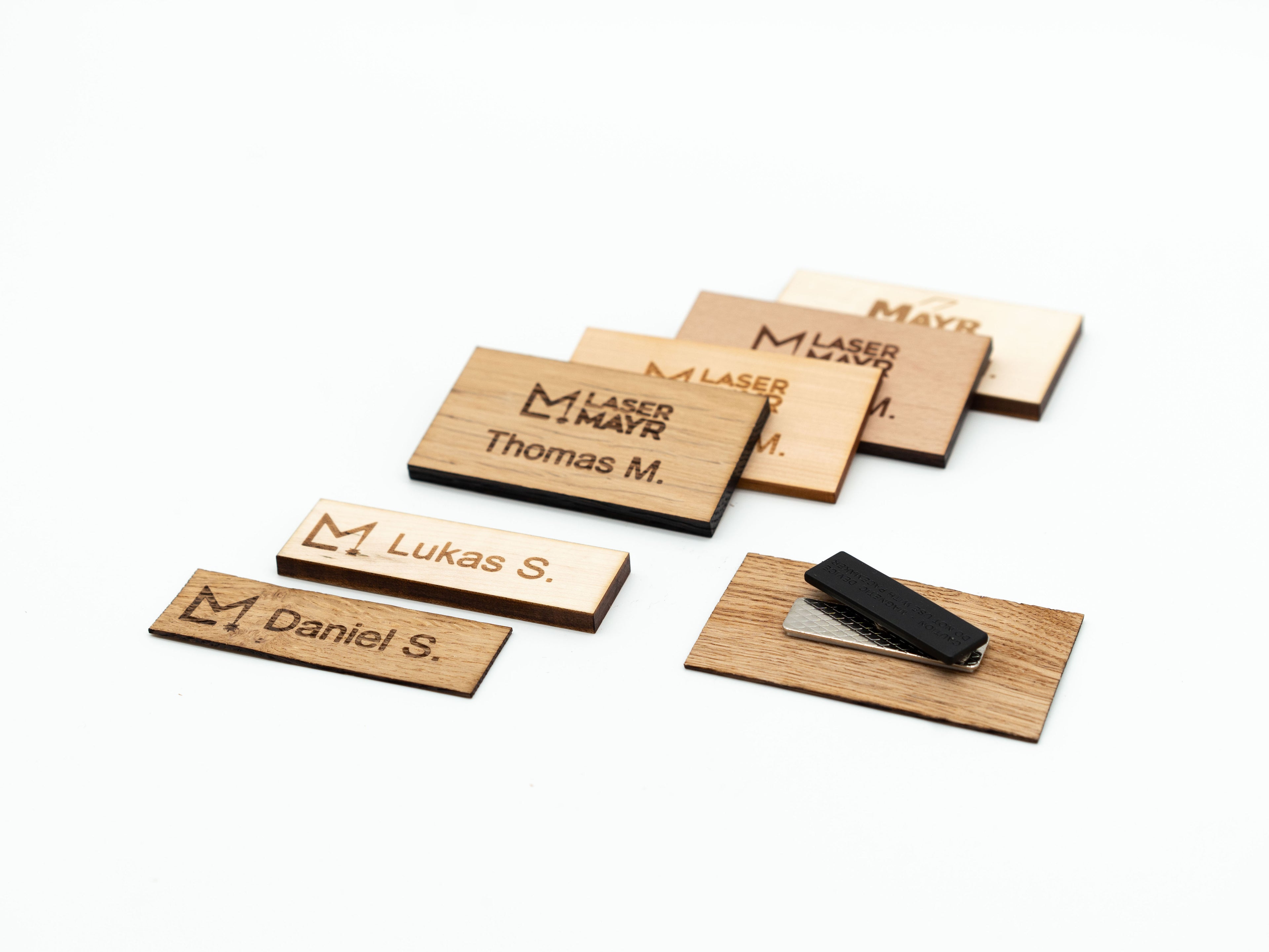Magnet Namensschild Holz
