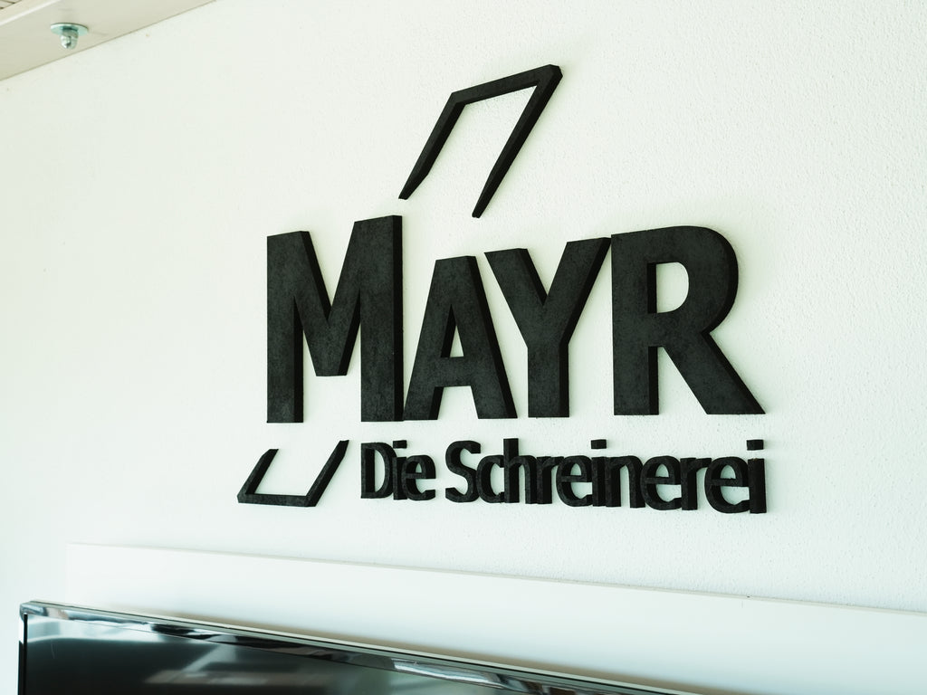 Wandlogo 3D Effekt schwarz